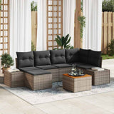vidaXL Garden Bench Set 7 pcs Black and white