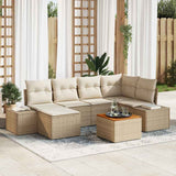 vidaXL Garden Bench Set 7 pcs Black and white