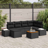 vidaXL Garden Bench Set 7 pcs Black and white
