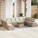vidaXL Tuinbank Set 11 pcs Zwart en wit