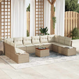 vidaXL Tuinbank Set 11 pcs Zwart en wit