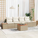 vidaXL Tuinbank Set met kussen met opslag 5 pcs Zwart Poly rattan