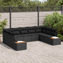 vidaXL Tuinbank Set met kussen 5 pcs Zwart en Crème Polyrattan