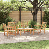 vidaXL Tuinbank Set 4 pcs Naturel Massief Teakhout