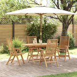 vidaXL Tuin Eettafel Set 5 pcs Bruin Massief Teakhout