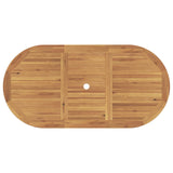 vidaXL Tuin Eettafel Set 5 pcs Bruin Massief Teakhout