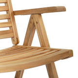 vidaXL Tuin Eettafel Set 5 pcs Bruin Massief Teakhout