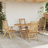 vidaXL Tuin Eettafel Set 5 pcs Bruin Massief Teakhout