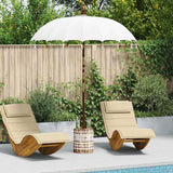 vidaXL Balinese parasol met basis Crème 185 x 185 x 260 cm Katoen
