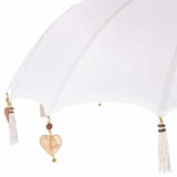 vidaXL Balinese parasol met basis Crème 185 x 185 x 260 cm Katoen