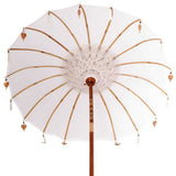 vidaXL Balinese parasol met basis Crème 185 x 185 x 260 cm Katoen