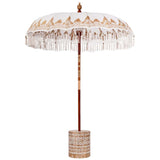 vidaXL Balinese parasol met basis Crème 185 x 185 x 260 cm Katoen