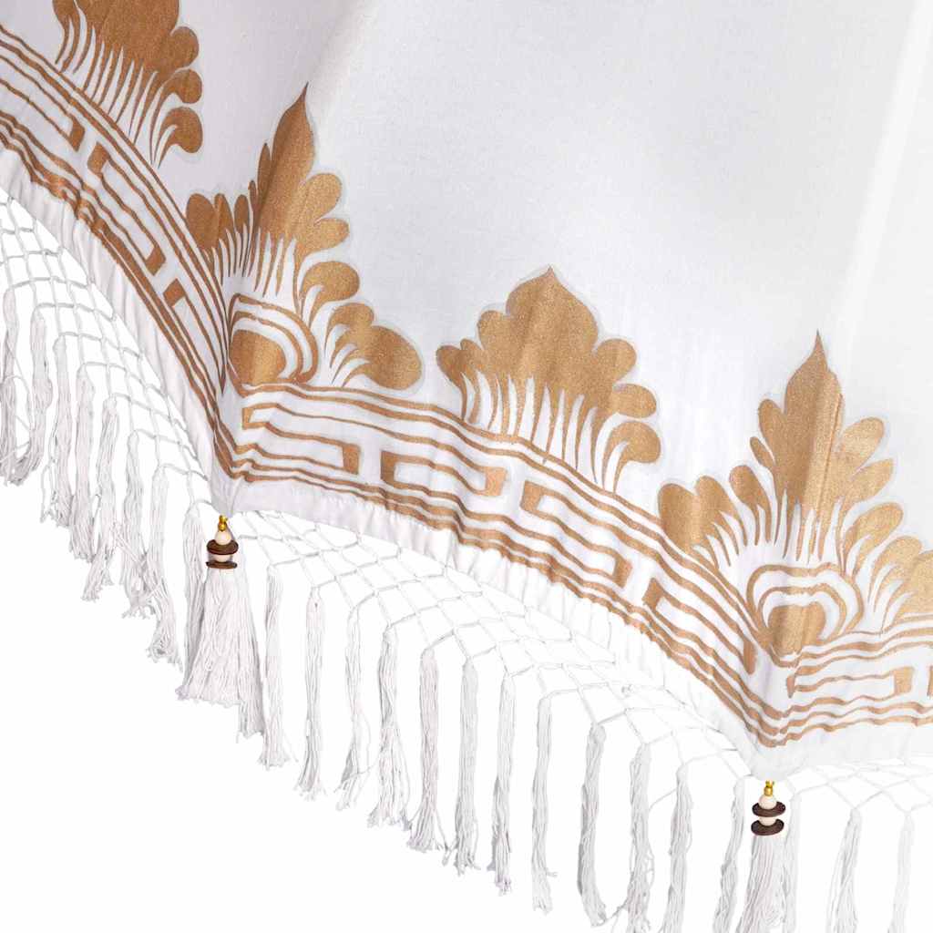 vidaXL Balinese parasol met basis Crème 185 x 185 x 260 cm Katoen