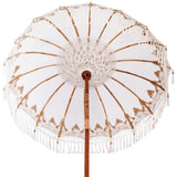 vidaXL Balinese parasol met basis Crème 185 x 185 x 260 cm Katoen
