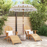 vidaXL Balinese parasol met basis Crème 185 x 185 x 260 cm Katoen