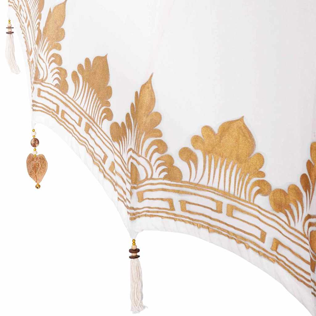 vidaXL Balinese parasol met basis Crème 185 x 185 x 260 cm Katoen