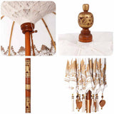 vidaXL Balinese parasol met basis Crème 185 x 185 x 260 cm Katoen