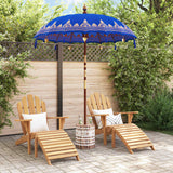 vidaXL Balinese Parasol with Base Blue 185 x 185 x 260 cm Cotton