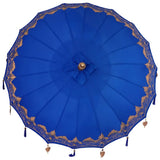 vidaXL Balinese Parasol with Base Blue 185 x 185 x 260 cm Cotton