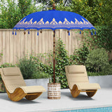 vidaXL Balinese Parasol with Base Blue 185 x 185 x 260 cm Cotton