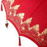 vidaXL Balinese parasol met basis Rood 185 x 185 x 260 cm Katoen