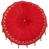 vidaXL Balinese parasol met basis Rood 185 x 185 x 260 cm Katoen