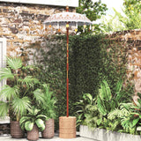 vidaXL Balinese parasol met basis Crème 95 x 95 x 260 cm Katoen
