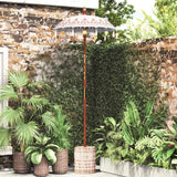 vidaXL Balinese parasol met basis Crème 95 x 95 x 260 cm Katoen