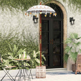 vidaXL Balinese parasol met basis Crème 95 x 95 x 260 cm Katoen