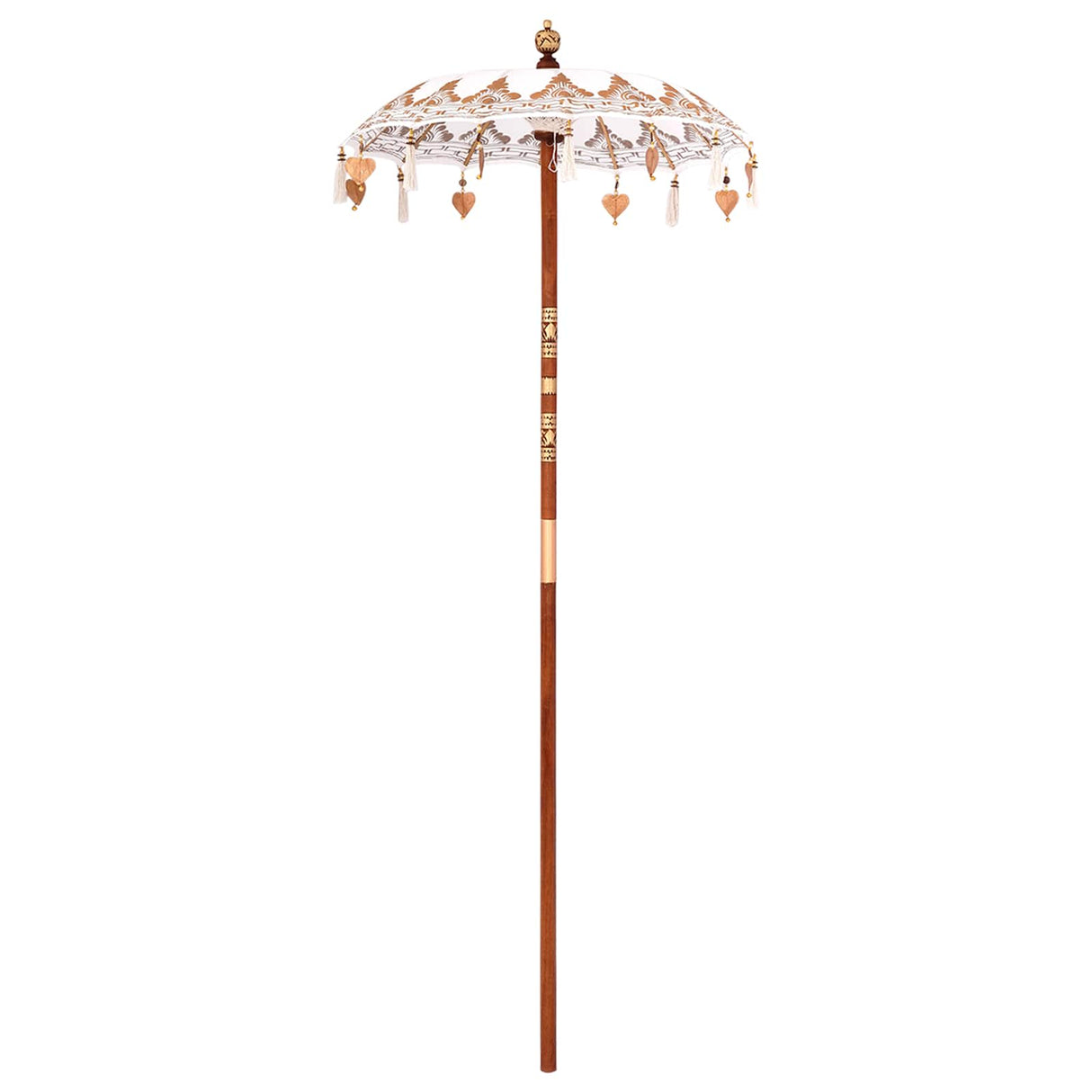 vidaXL Balinese parasol met basis Crème 95 x 95 x 260 cm Katoen