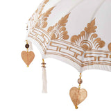 vidaXL Balinese parasol met basis Crème 95 x 95 x 260 cm Katoen