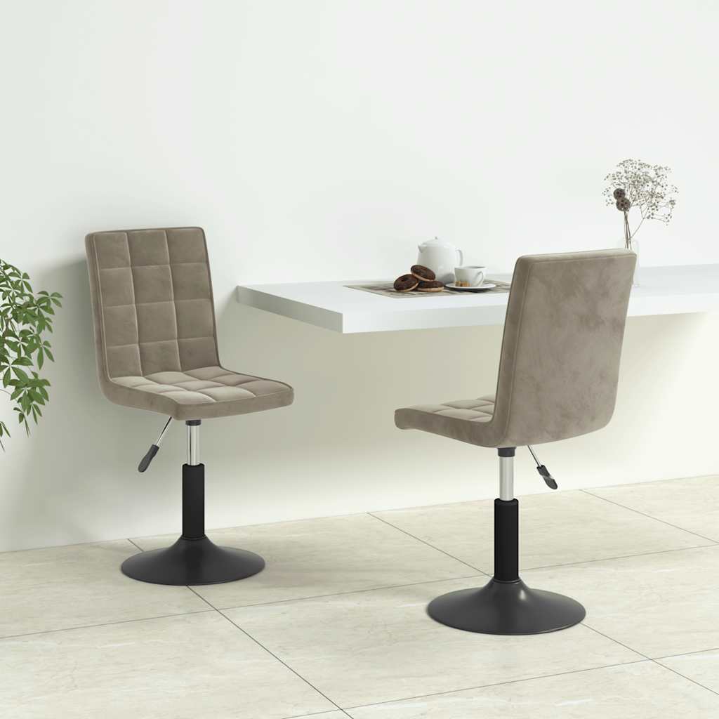 vidaXL Eetkamerstoelen draaibaar 4 st fluweel zwart