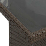 vidaXL Tuinbank Set met kussen met opslag 8 pcs Bruin Poly rattan