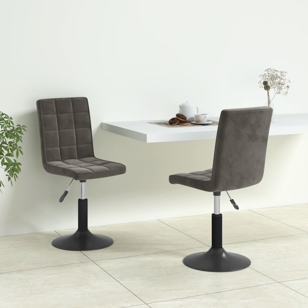 vidaXL Eetkamerstoelen draaibaar 4 st fluweel zwart