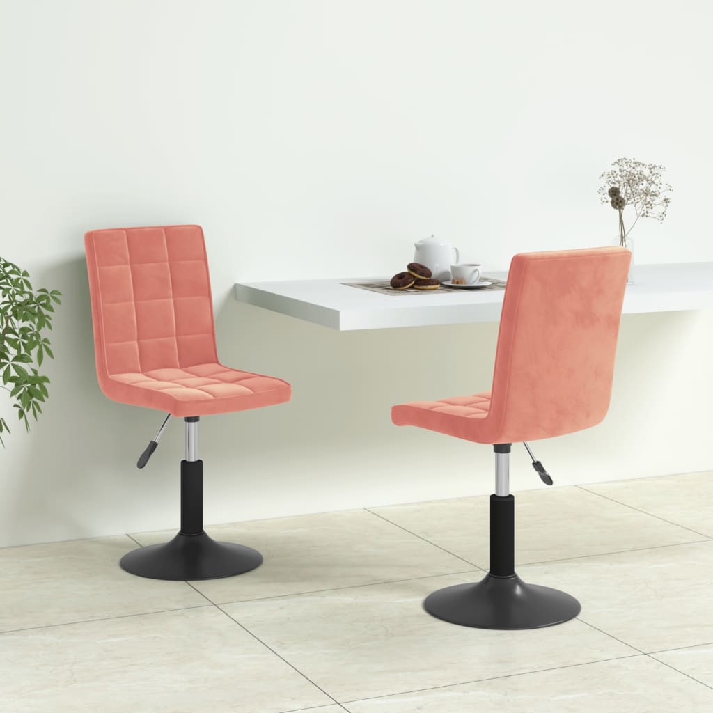 vidaXL Eetkamerstoelen draaibaar 4 st fluweel zwart