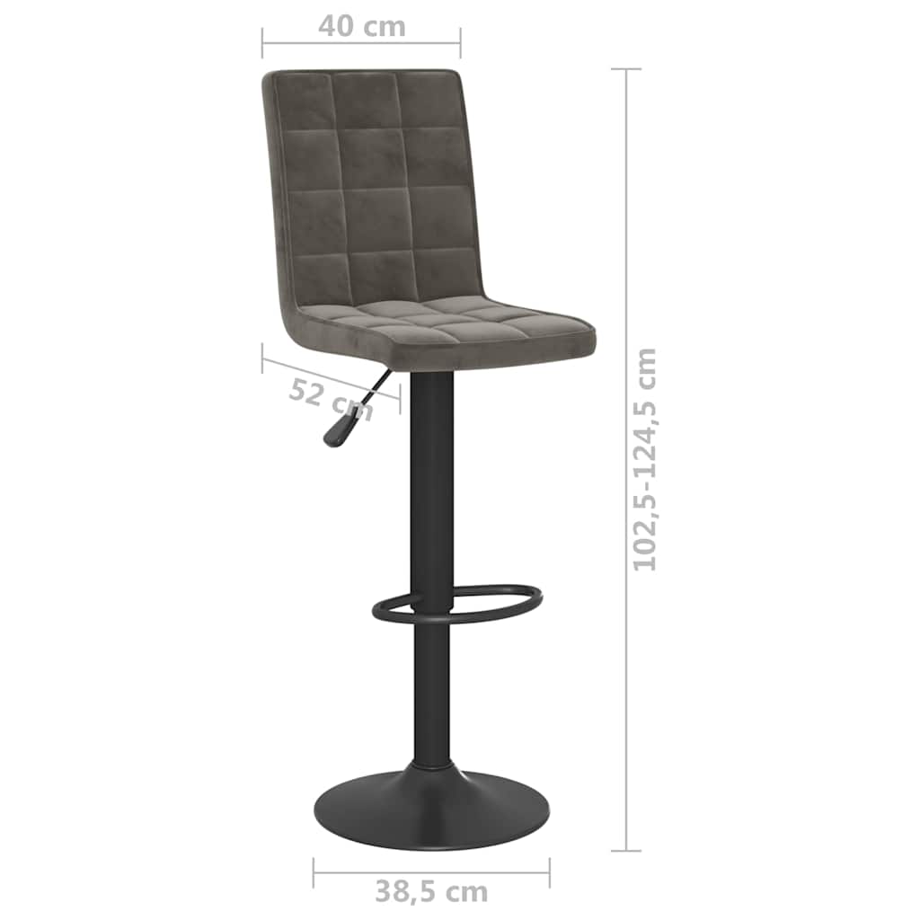 vidaXL Bar Stool velvet black