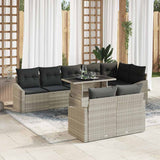vidaXL Garden Bench Set with Cushion with Storage 9 pcs Black and Cream