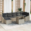 vidaXL Garden Bench Set with Cushion with Storage 8 pcs Black and Cream