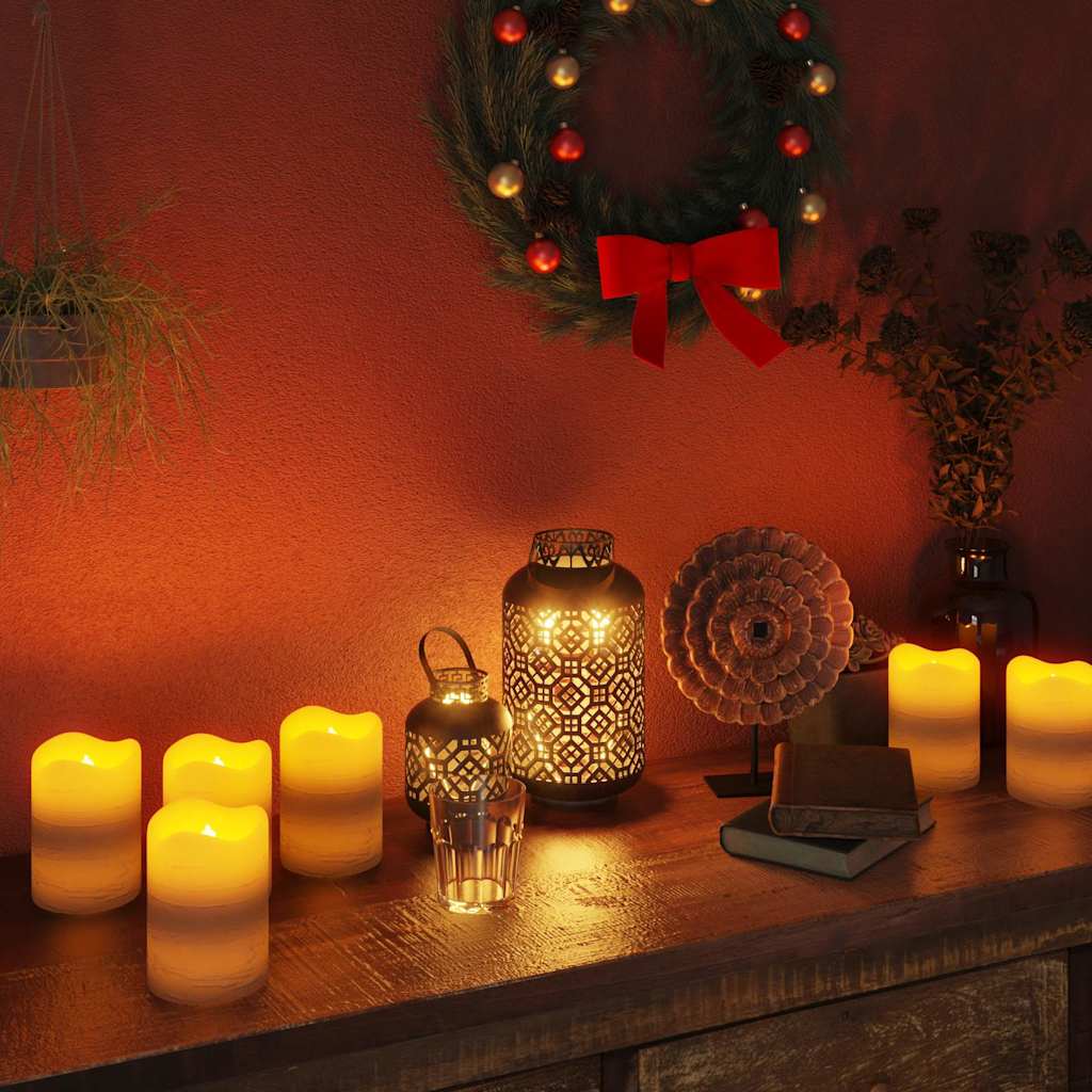 vidaXL Flameless LED Candles with Remote Control 24 pcs Warm White