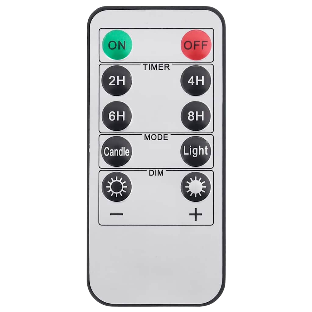 vidaXL Flameless LED Candles with Remote Control 24 pcs Warm White