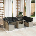 vidaXL Garden Sofa Set with Cushion Storage 10 pcs Black and Cream