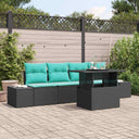 vidaXL Tuinbank Set 5 st 4-Aantal zitplaatsen Bruin en Rood