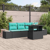 vidaXL Tuinbank Set 5 st 4-Aantal zitplaatsen Bruin en Rood