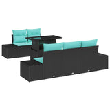 vidaXL Tuinbank Set 6 st 5-Aantal zitplaatsen Bruin en Rood