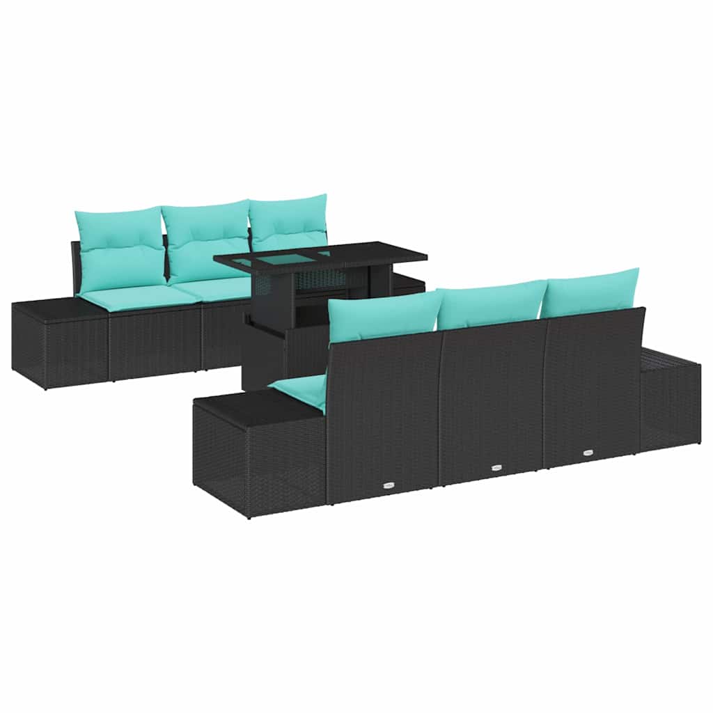 vidaXL Garden Bench Set 7 pcs 6-Seater Brown and Red