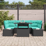 vidaXL Garden Bench Set 7 pcs 6-Seater Brown and Red