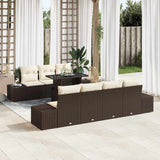 vidaXL Garden Bench Set with Cushion 8 pcs Black and Cream