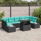 vidaXL Garden Bench Set 8 pcs 7-Seater Brown and Red