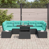 vidaXL Garden Bench Set 8 pcs 7-Seater Brown and Red