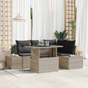 vidaXL Tuinbank Set met kussen met opslag 5 pcs Zwart poly rattan